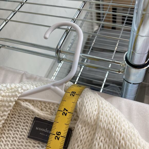 Wooden Ships Women's Ivory Open Front Shawl Cardigan Sweater Size XS Oversized - Picture 3 of 10